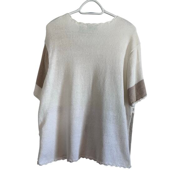 Patchwork Knit Cardigan Button Top Sz XL Cottagecore Boho Romantic Farmhouse - Picture 3 of 12